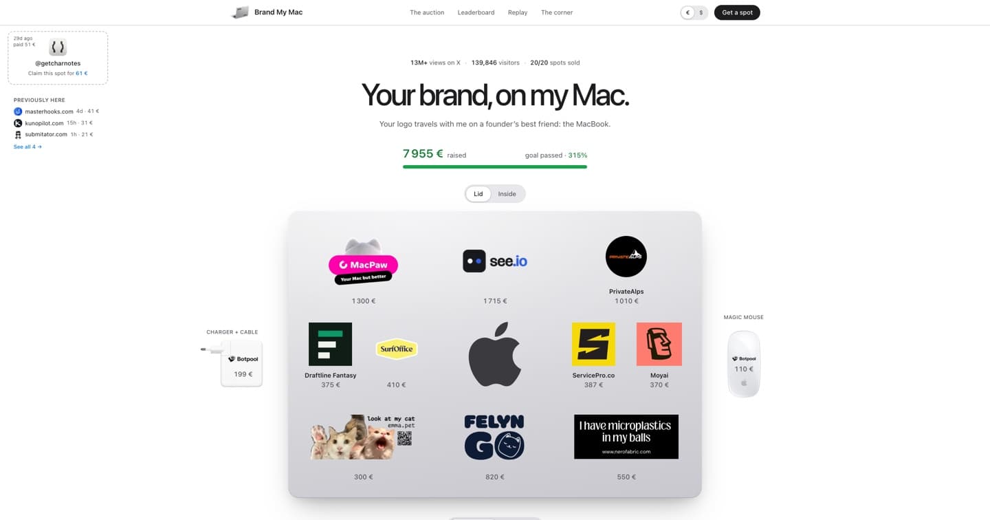 BrandMyMac — Live auction · Web